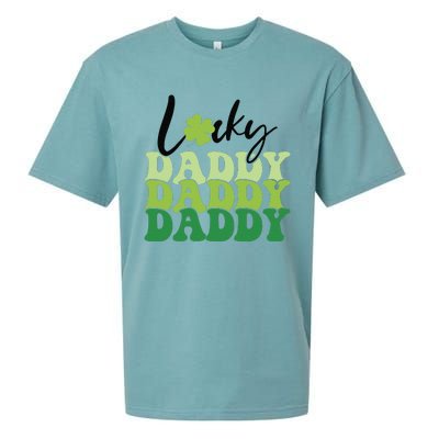 Lucky Daddy Happy St Patrick's Day Irish Family Gifts Sueded Cloud Jersey T-Shirt