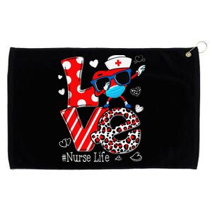 Love Dabbing Heart Nursing Nurse Life Valentines Grommeted Golf Towel