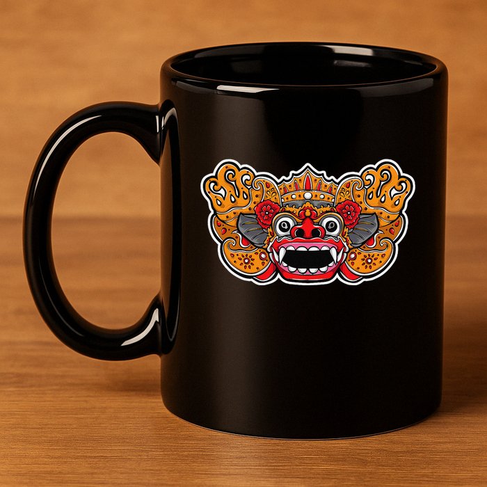 Lion Dance Head Happy Chinese New Year Green Snake Year 11oz C Handle Ceramic Mug