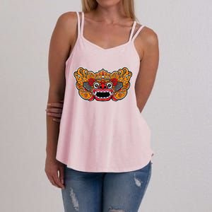 Lion Dance Head Happy Chinese New Year Green Snake Year Women's Strappy Tank