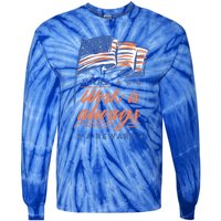 Labor Day Hard Work Is Always Rewarded Patriot American Flag Gift Tie-Dye Long Sleeve Shirt