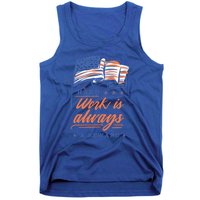 Labor Day Hard Work Is Always Rewarded Patriot American Flag Gift Tank Top