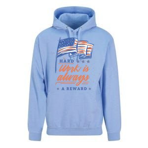 Labor Day Hard Work Is Always Rewarded Patriot American Flag Gift Unisex Surf Hoodie