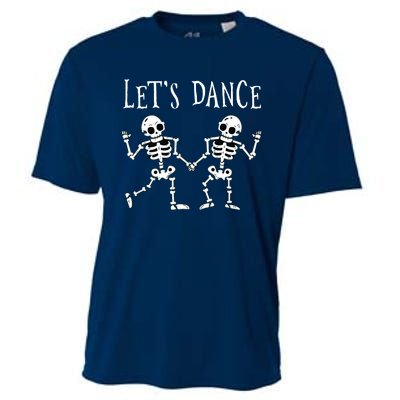 LetS Dance Halloween Skeleton Dancing Gift Cooling Performance Crew T-Shirt