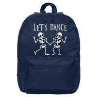 LetS Dance Halloween Skeleton Dancing Gift 16 in Basic Backpack