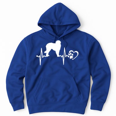 Leonberger Dog Heartbeat Paw Love Funny Puppy Lover Funny Gift Hoodie