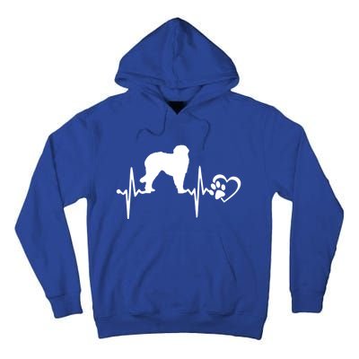 Leonberger Dog Heartbeat Paw Love Funny Puppy Lover Funny Gift Tall Hoodie