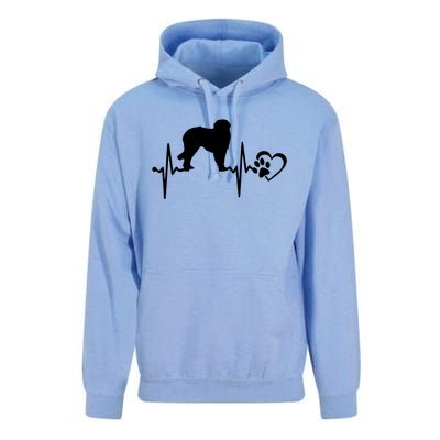 Leonberger Dog Heartbeat Paw Love Funny Puppy Lover Funny Gift Unisex Surf Hoodie