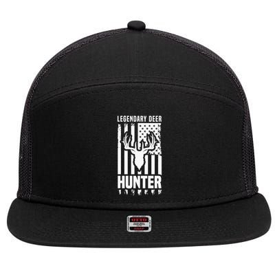 Legendary Deer Hunter Hunting Apparel Graphic 7 Panel Mesh Trucker Snapback Hat