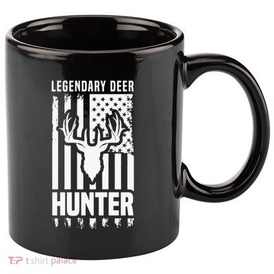 Legendary Deer Hunter Hunting Apparel Graphic 11oz C Handle Ceramic Mug
