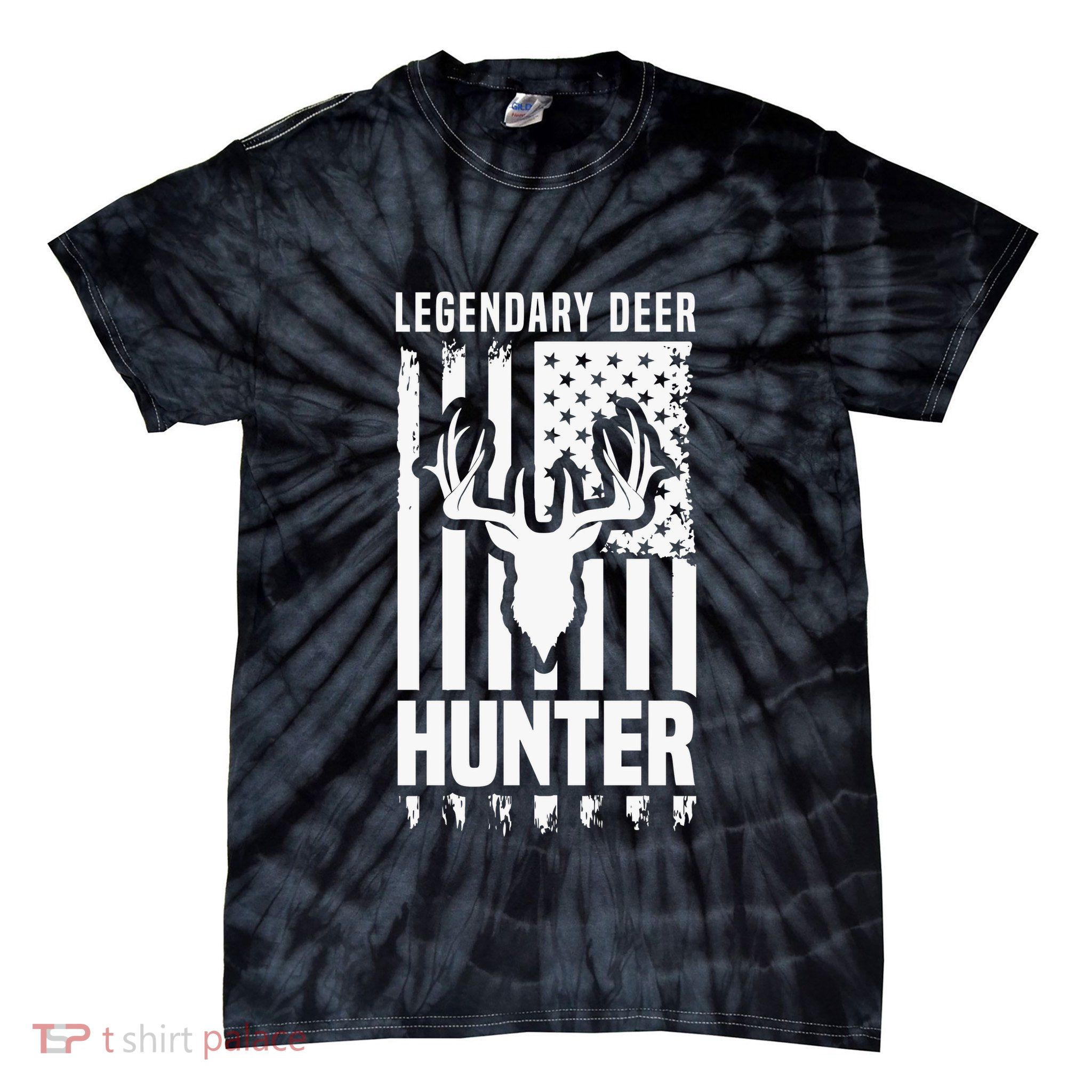 Legendary Deer Hunter Hunting Apparel Graphic Tie-Dye T-Shirt
