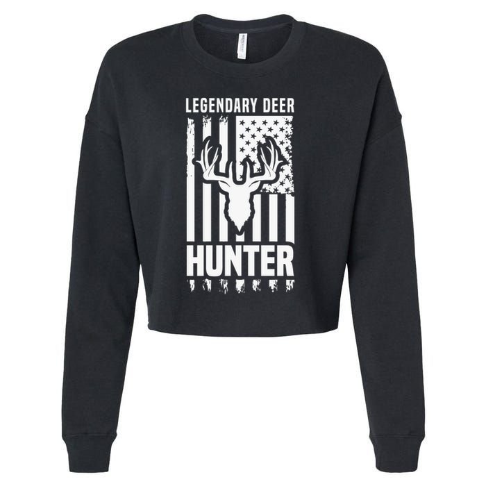 Legendary Deer Hunter Hunting Apparel Graphic Cropped Pullover Crew