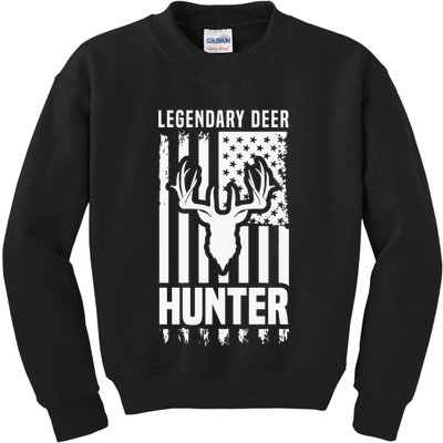 Legendary Deer Hunter Hunting Apparel Graphic Kids Sweatshirt