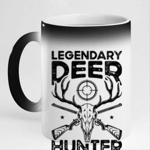 Legendary Deer Hunter Dad Buck Funny Deer Hunting Gift 11oz Black Color Changing Mug