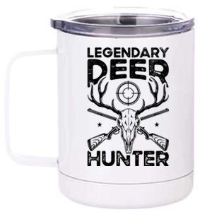 Legendary Deer Hunter Dad Buck Funny Deer Hunting Gift 12 oz Stainless Steel Tumbler Cup