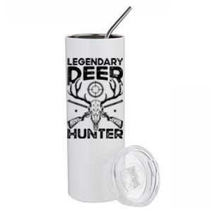 Legendary Deer Hunter Dad Buck Funny Deer Hunting Gift Stainless Steel Tumbler