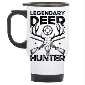 Legendary Deer Hunter Dad Buck Funny Deer Hunting Gift Stainless Steel Travel Mug