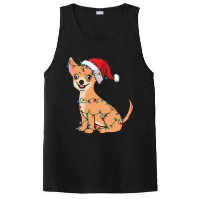 Lovely Dog Holder Lover Santa Christmas Light Chihuahua Gift PosiCharge Competitor Tank