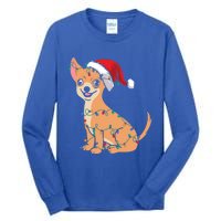 Lovely Dog Holder Lover Santa Christmas Light Chihuahua Gift Tall Long Sleeve T-Shirt