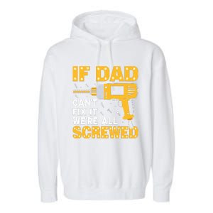 Labor Day Humorous Fixit Quote Garment-Dyed Fleece Hoodie