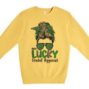 Lucky Dental Hygienist St. Patrick's Day Dental Hygiene Premium Crewneck Sweatshirt