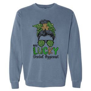 Lucky Dental Hygienist St. Patrick's Day Dental Hygiene Garment-Dyed Sweatshirt