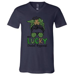 Lucky Dental Hygienist St. Patrick's Day Dental Hygiene V-Neck T-Shirt