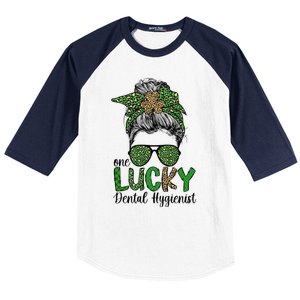 Lucky Dental Hygienist St. Patrick's Day Dental Hygiene Baseball Sleeve Shirt