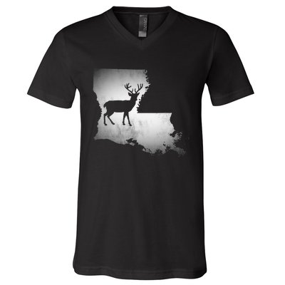 Louisiana Deer Hunting V-Neck T-Shirt