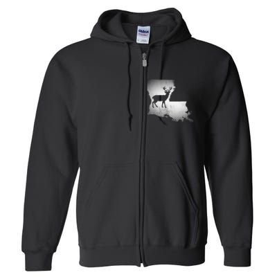 Louisiana Deer Hunting Full Zip Hoodie