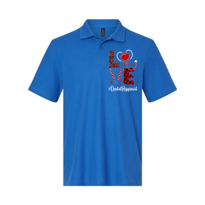 Love Dental Hygienist Valentine's Day Flannel Gift Nurse Gift Softstyle Adult Sport Polo