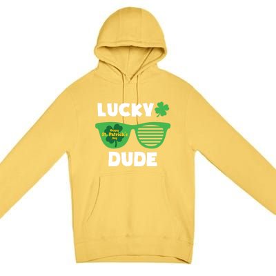 Lucky Dude Happy St Patricks Day Cool Trendy Great Gift Premium Pullover Hoodie