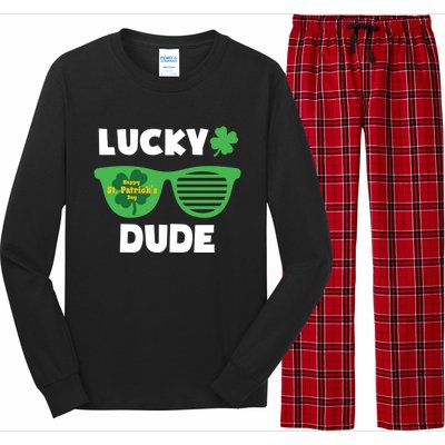 Lucky Dude Happy St Patricks Day Cool Trendy Great Gift Long Sleeve Pajama Set