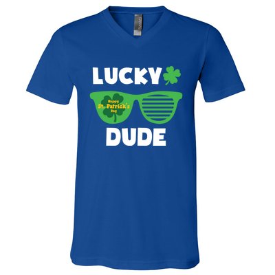 Lucky Dude Happy St Patricks Day Cool Trendy Great Gift V-Neck T-Shirt