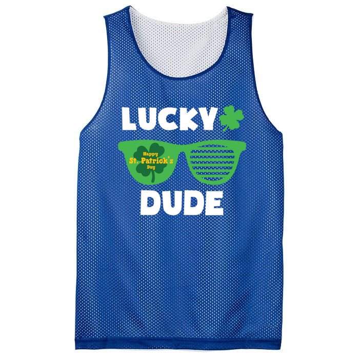 Lucky Dude Happy St Patricks Day Cool Trendy Great Gift Mesh Reversible Basketball Jersey Tank