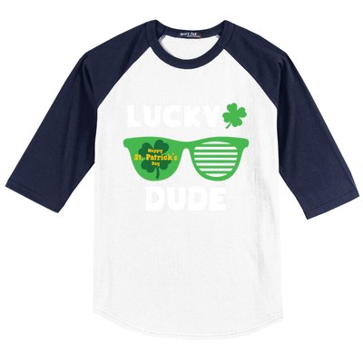 Lucky Dude Happy St Patricks Day Cool Trendy Great Gift Baseball Sleeve Shirt