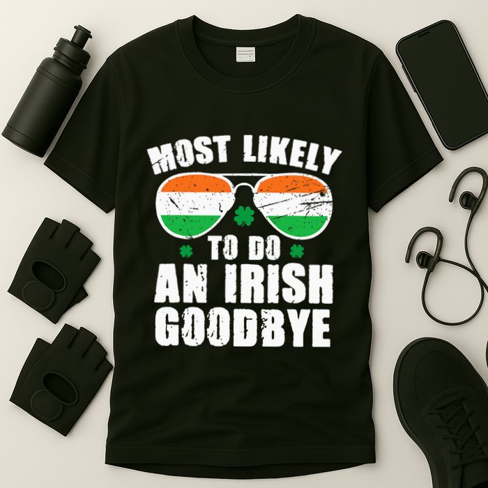 Likely Do Irish Exit Goodbye Patrick Day Shamrock Leprechaun T-Shirt
