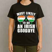 Likely Do Irish Exit Goodbye Patrick Day Shamrock Leprechaun T-Shirt