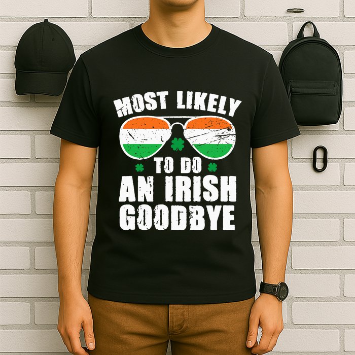 Likely Do Irish Exit Goodbye Patrick Day Shamrock Leprechaun T-Shirt
