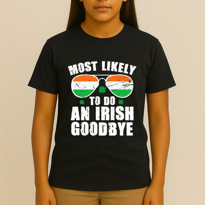 Likely Do Irish Exit Goodbye Patrick Day Shamrock Leprechaun T-Shirt