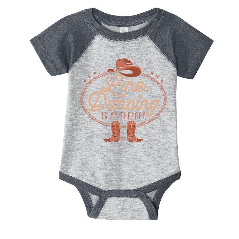 Line Dancing Is My Therapy Country Music Line Dancer Infant Baby Jersey Bodysuit