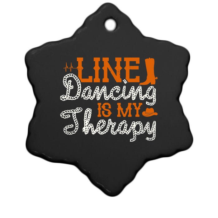 Line Dancing Is My Therapy Line Dance Ceramic Star Ornament