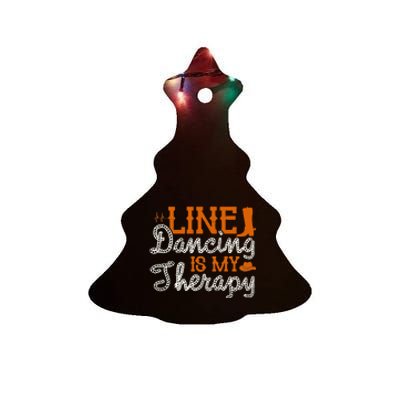 Line Dancing Is My Therapy Line Dance Ceramic Tree Ornament