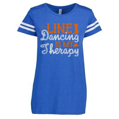 Line Dancing Is My Therapy Line Dance Enza Ladies Jersey Football T-Shirt