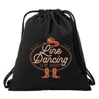 Line Dancing Is My Therapy Country Music Line Dancer Drawstring Bag