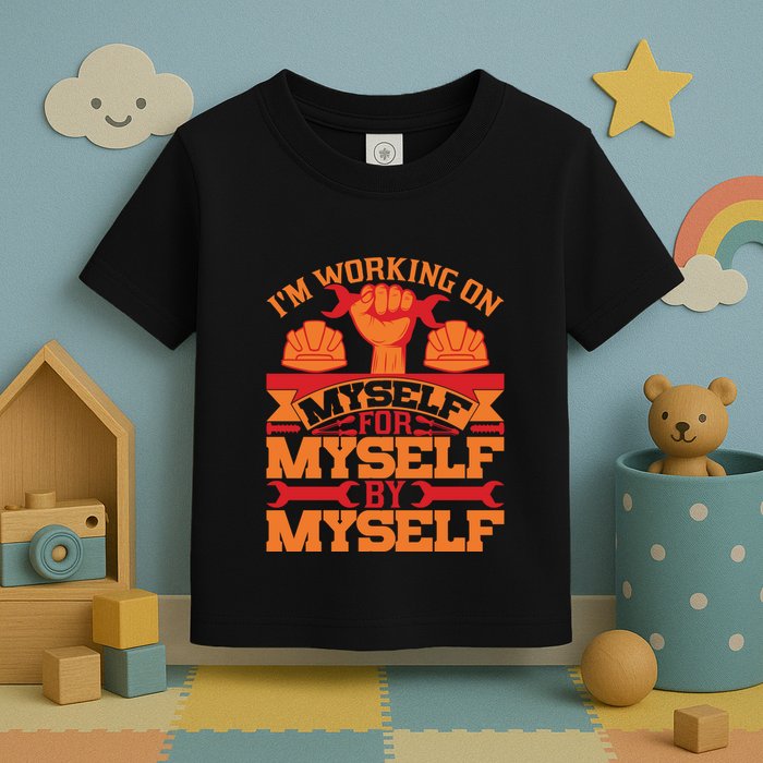 Labor Day I'm Working On Myself For Mytself Gift Toddler T-Shirt