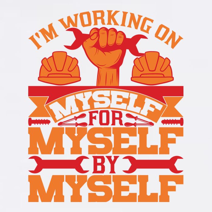 Labor Day I'm Working On Myself For Mytself Gift Garment-Dyed Sweatshirt