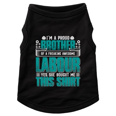 Labor Day I'm A Proud Bother Of A Freaking Awesome Labour Gift Doggie Tank