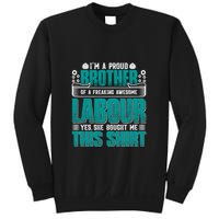 Labor Day I'm A Proud Bother Of A Freaking Awesome Labour Gift Sweatshirt