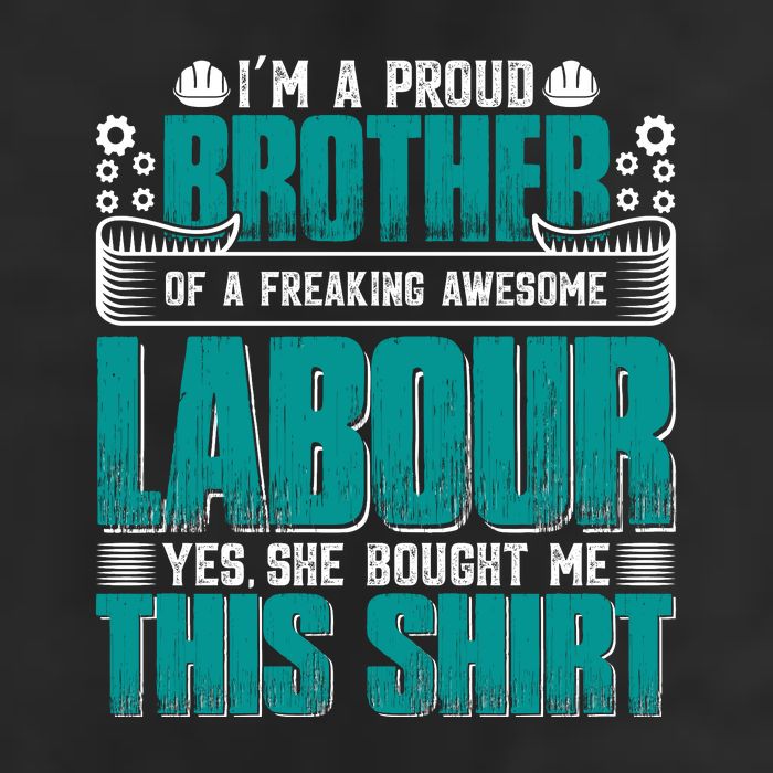 Labor Day I'm A Proud Bother Of A Freaking Awesome Labour Gift Adult Drive Performance Visor